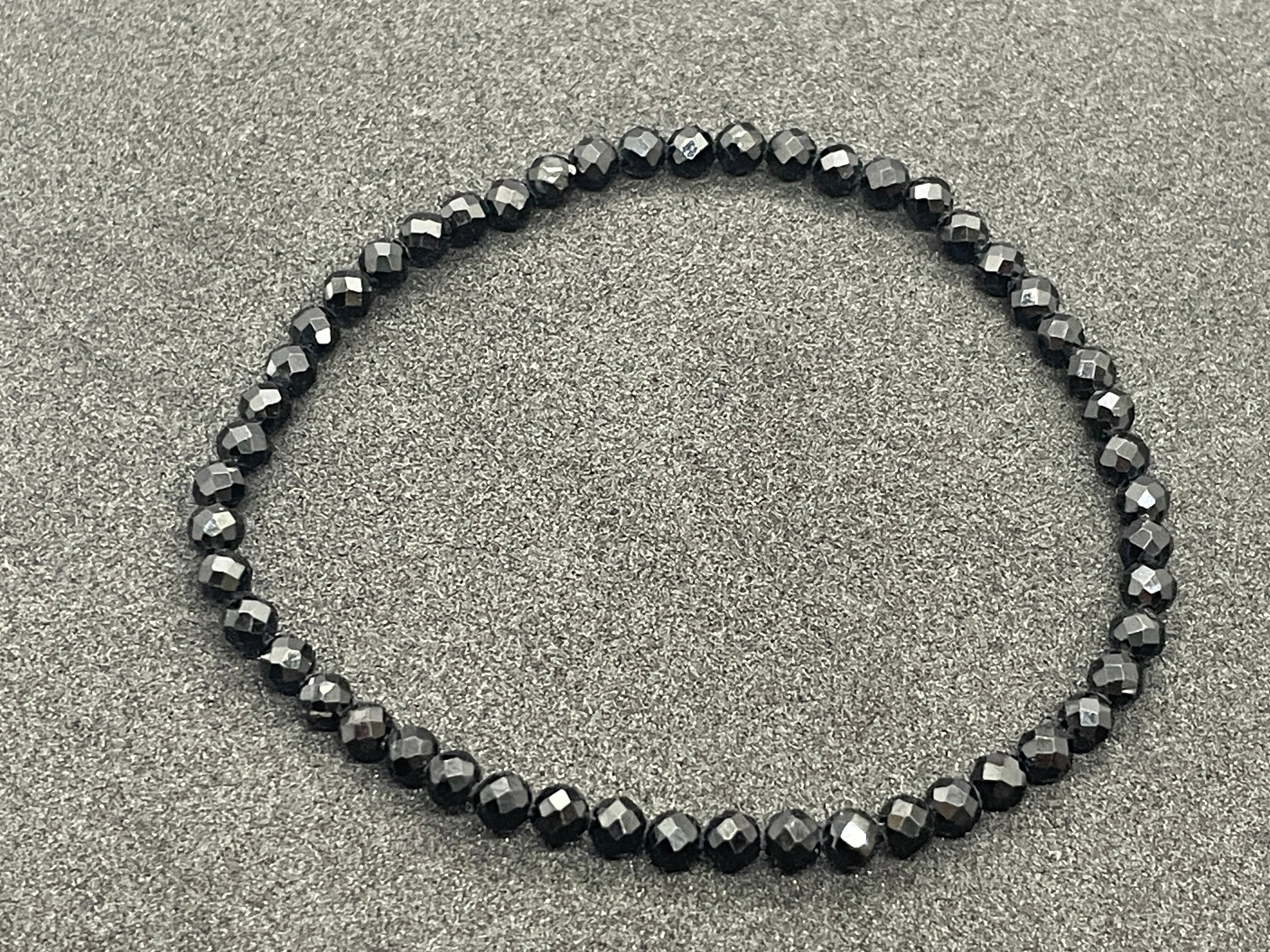 最高グレード！ブラックリビアングラス ブレスレット4.8mm