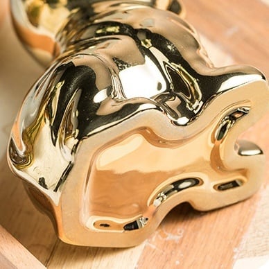 犬のソープディスペンサー 280ml セラミック製 金 銀 白 黒 4色展開