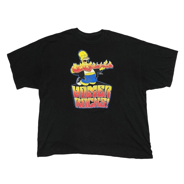 THE SIMPSONS HOMER ROCKS TEE BLACK FIT LIKE XXL 07343