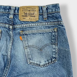 【LEVI'S】USA製 メキシコ生産 505 デニム ジーンズ ジーパン W32 L32 オレンジタブ サークルR リーバイス us古着