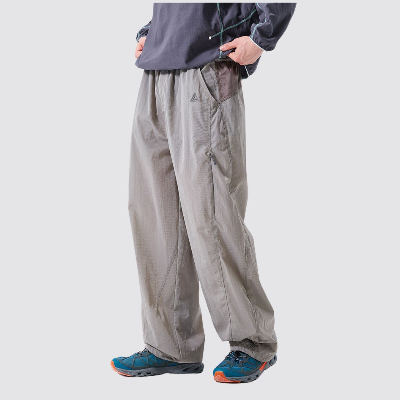 ドローストリング ワイドレッグ カジュアルパンツ R00137