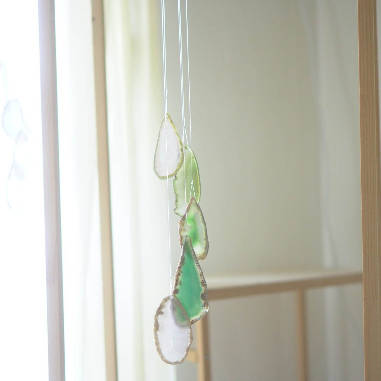 Healing Green 11 - アゲートヒーリングチャイム / Agate Sun Catcher Wind Chime 859