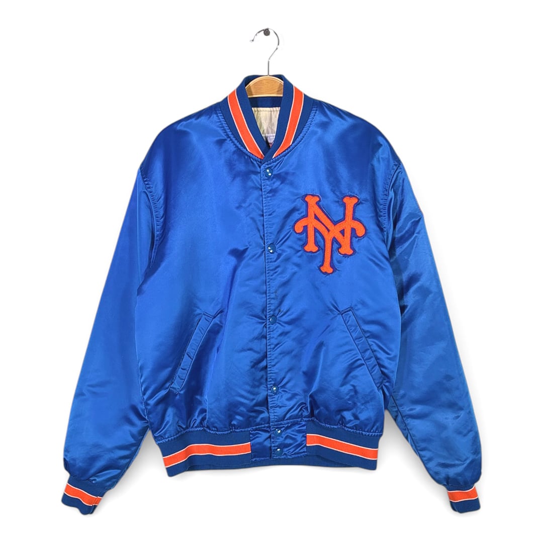 80s ニューヨークメッツ USA製 スターター ヴィンテージ サテンジャケット メジャーリーグオフィシャル STARTER サイズL 古着 DZ0775