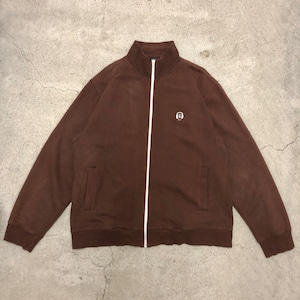 90～00s OLD STUSSY/Track Jacket/紺タグ/M/トラックジャケット/スウェット/刺繍ロゴ/ブラウン/ステューシー/オールドステューシー