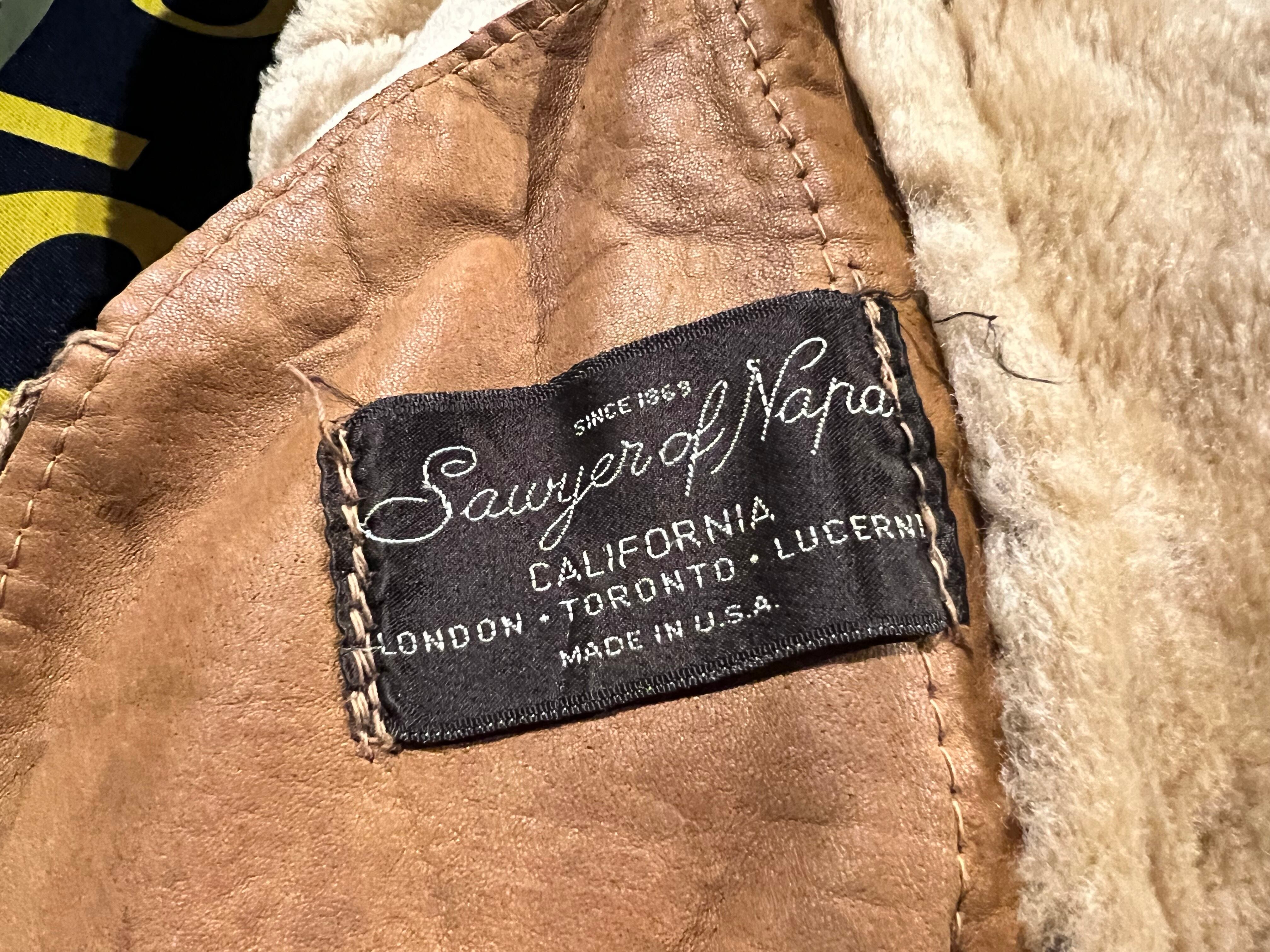 Vintage !!】1970年代/Sawyer of napa/ムートンレザーコート