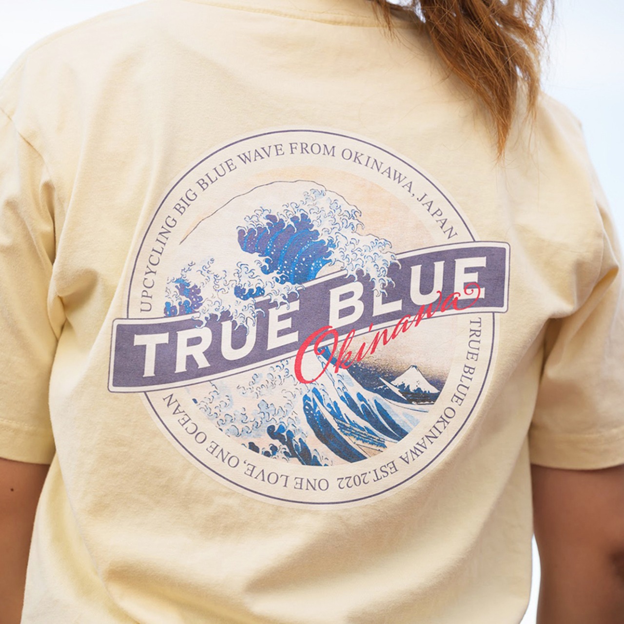 TRUE BLUE オリジナル Tシャツ（HOKUSAI / アイボリー）