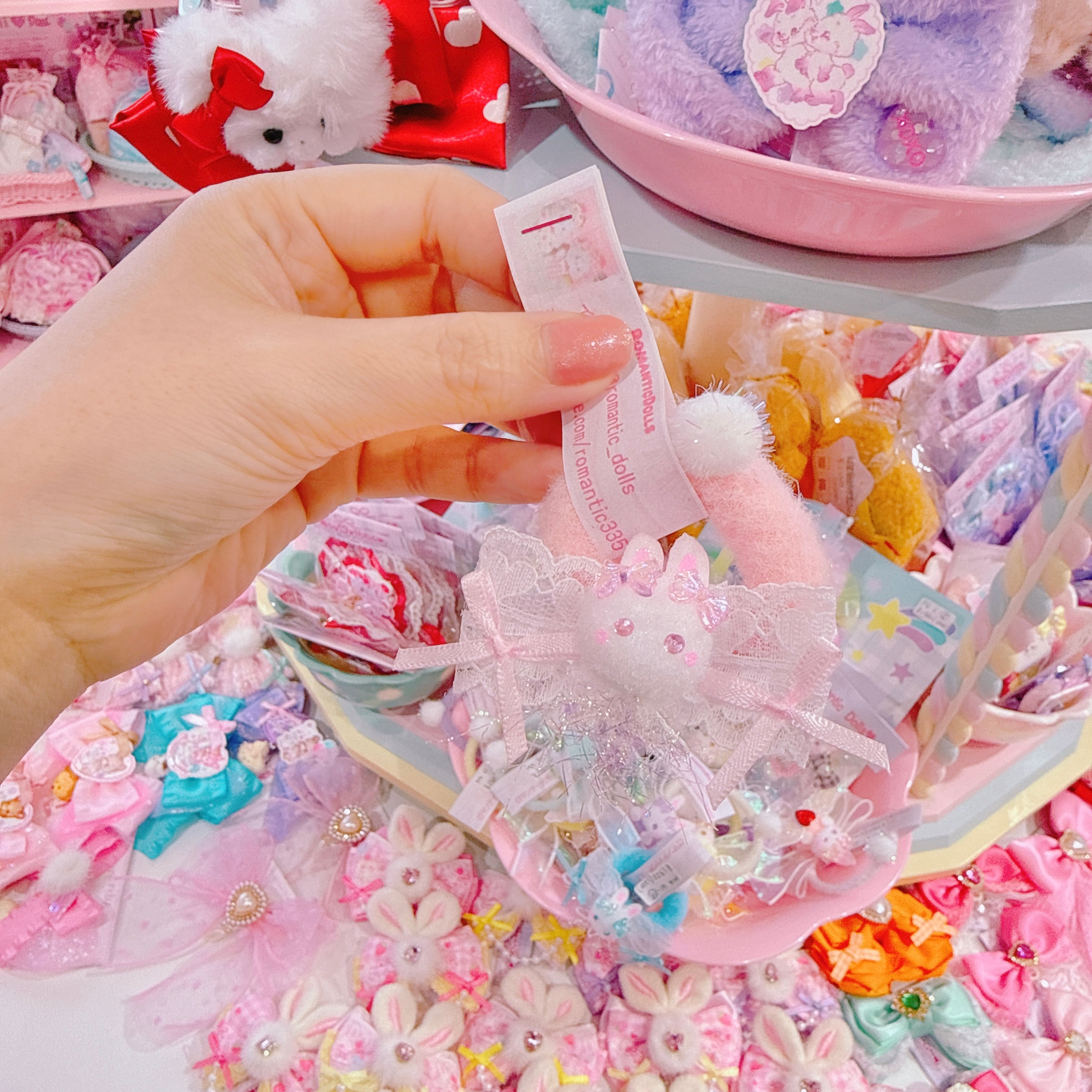 【M4】61-15うさぎマスコットヘアゴム