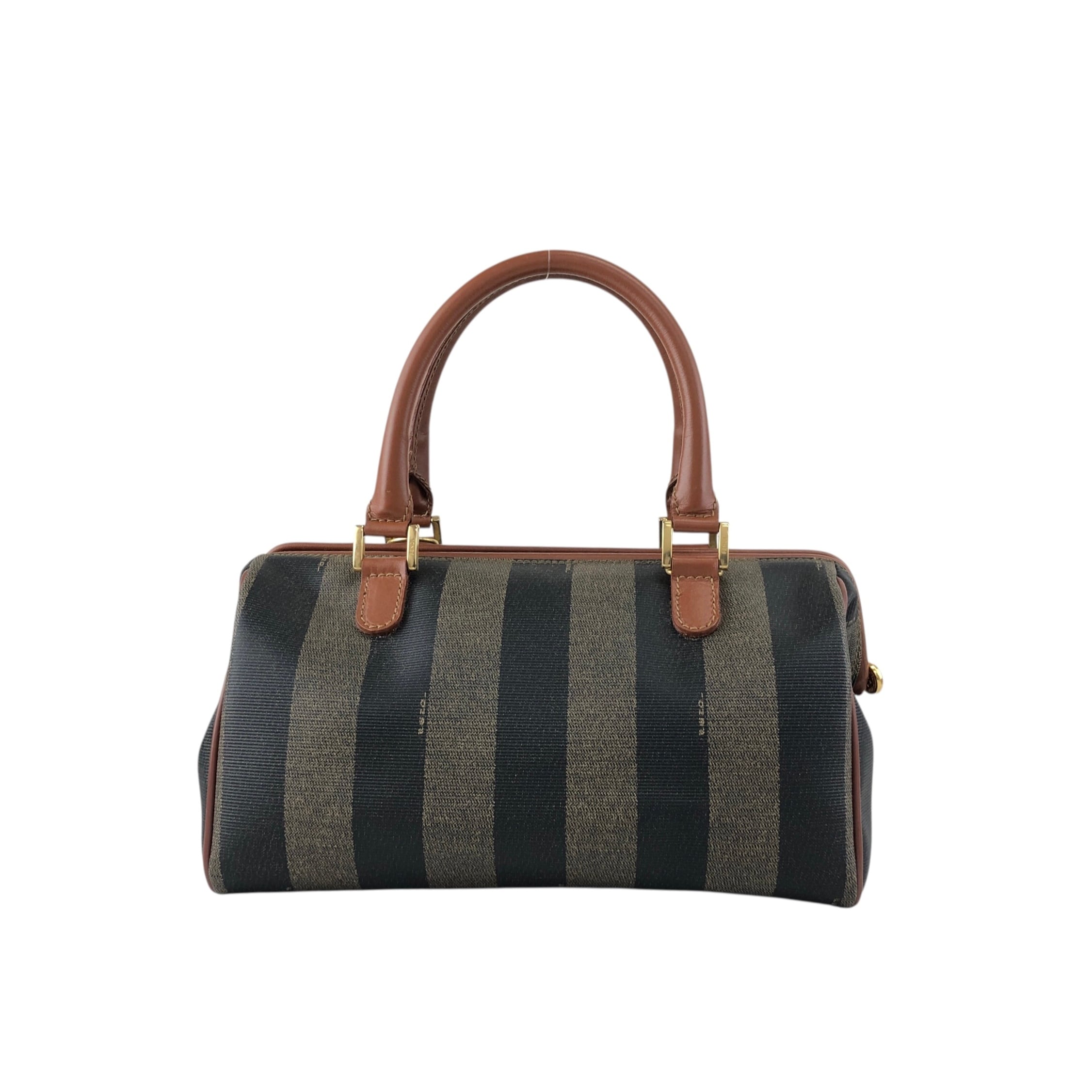 FENDI フェンディ ペカン ショルダーバッグ ブラウン PVC レザー 2way