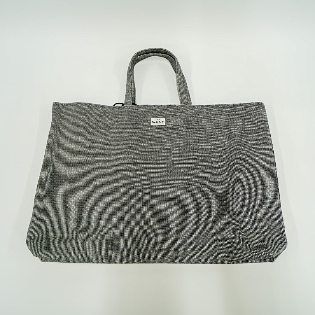 京友禅✕伊勢木綿　トートバッグ大　紫（柄の色）（鷲見染工㈱）