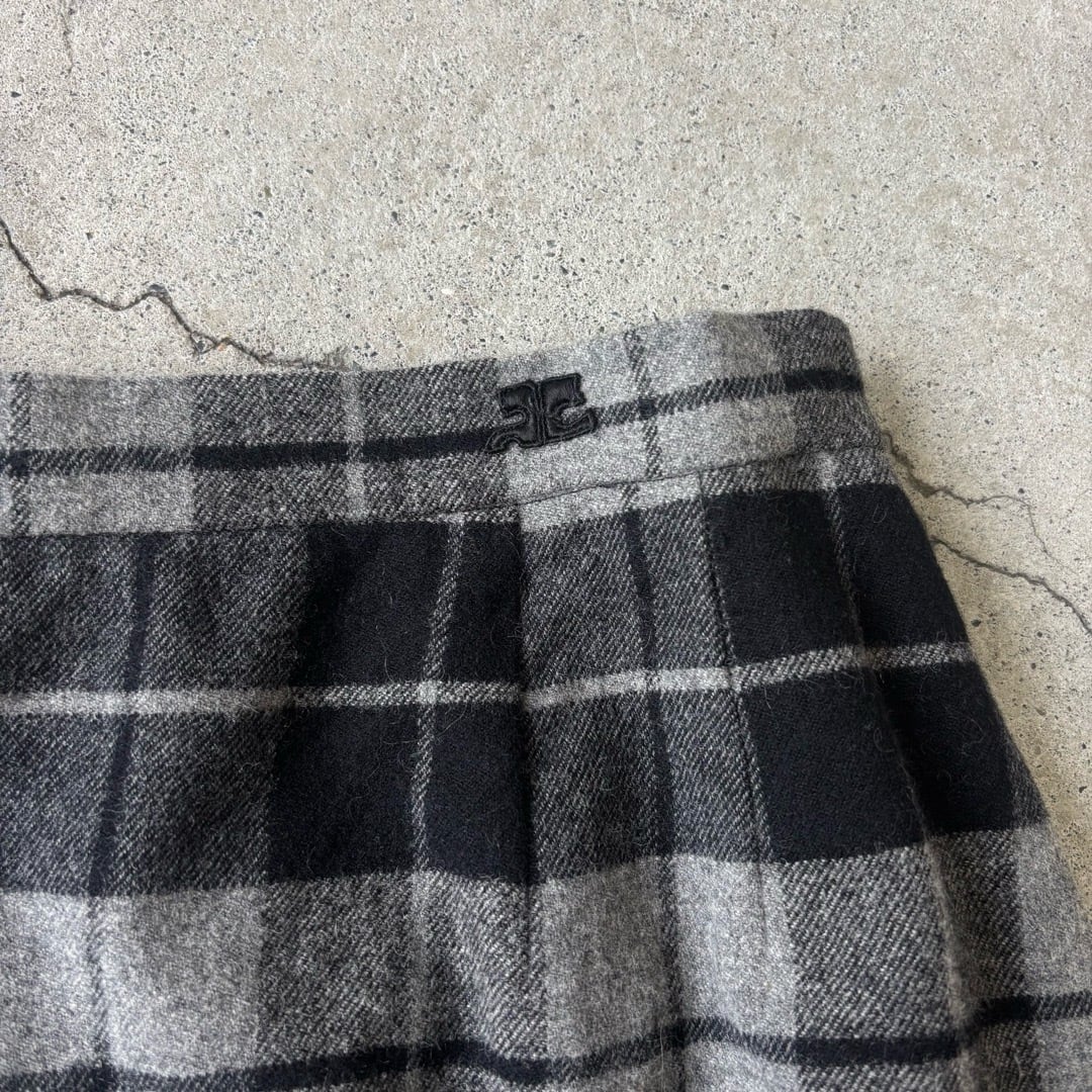 courreges skirt / クレージュ チェック柄スカート #z143 | KAU