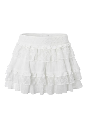 [threetimes] Katie lace skirt Ivory 正規品 韓国ブランド 韓国通販 韓国代行 韓国ファッション スリータイムズ 日本 店舗
