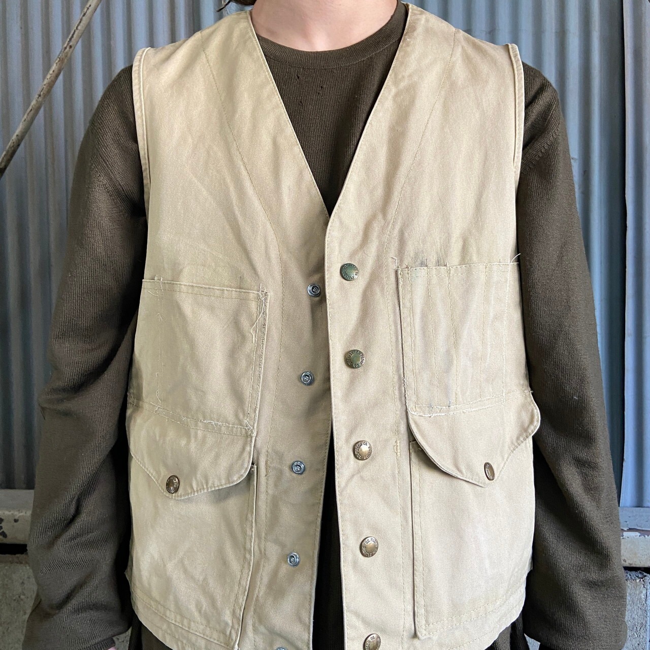 70〜80年代 USA製 FILSON フィルソン ダック地 ハンティングベスト 
