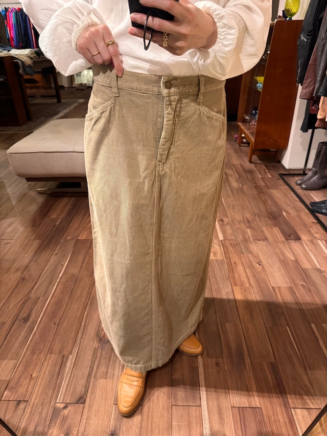hess natur コーデュロイ ロングスカート