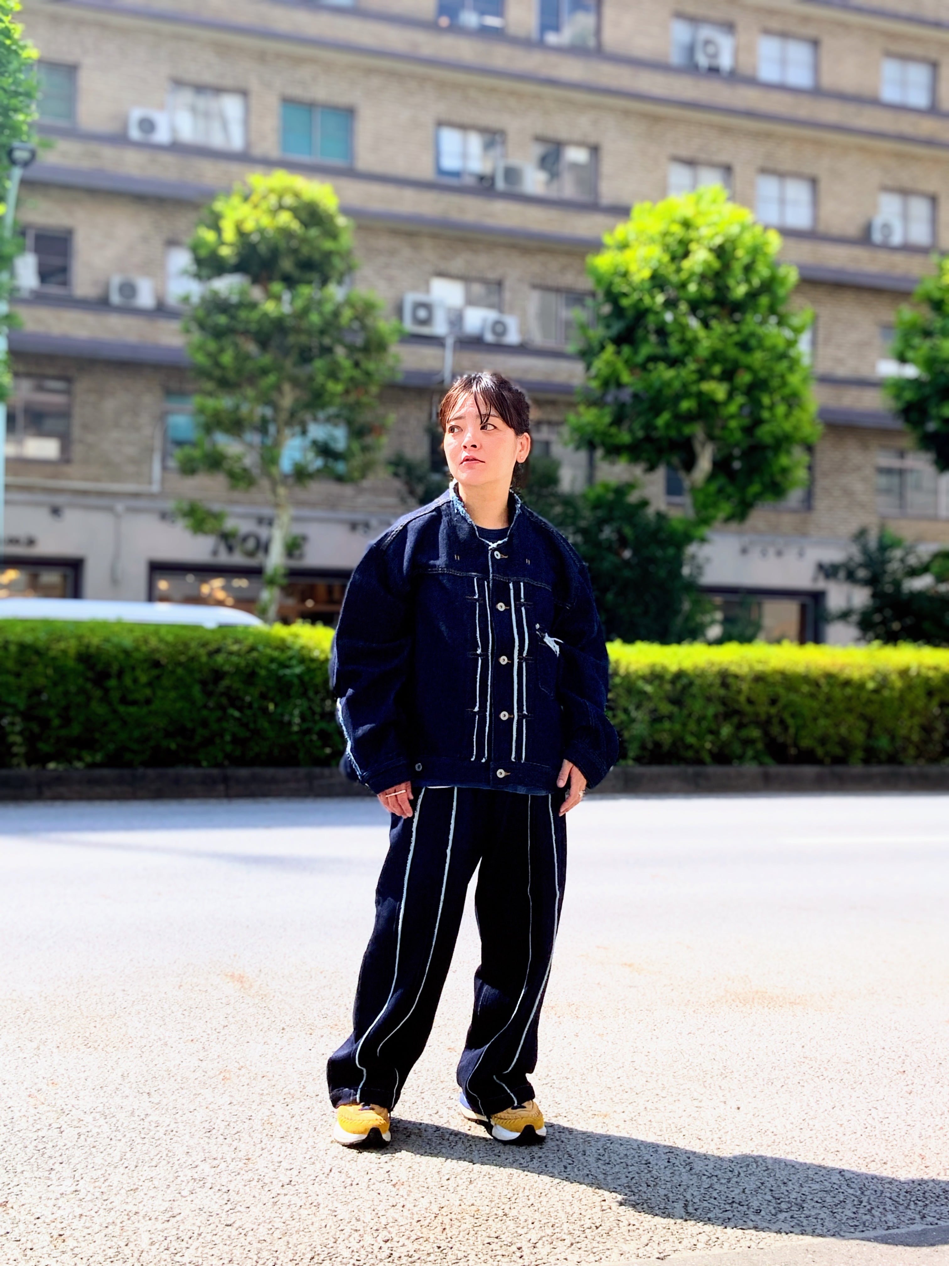 ルーズツイストヤーン デニムパンツ