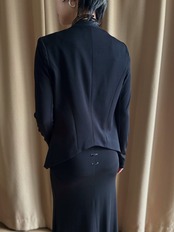 classic noir brooch set light jacket-5195-3