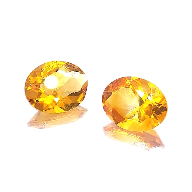 蔵出し！シトリン オーバルカット ペア計2.9ct