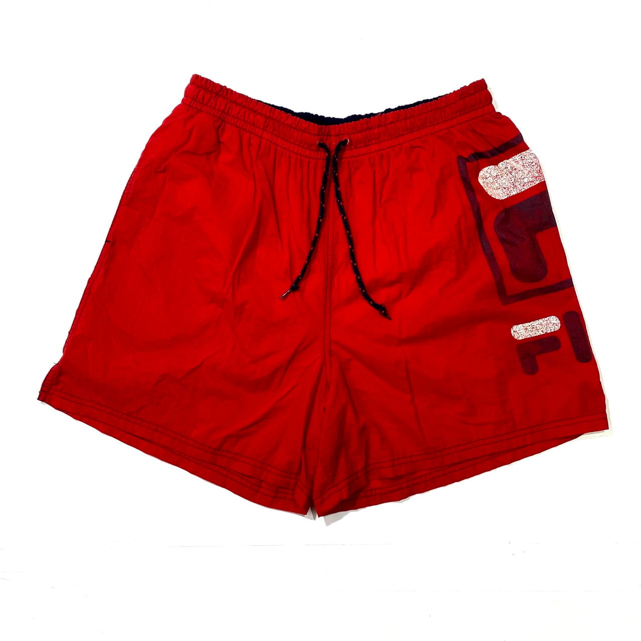 Fila フィラ ロゴ スイムショーツ ナイロンショーツ ショートパンツ メンズl 古着 レッド 赤色 ショートパンツ Cs29 50 Cave 古着屋 公式 古着通販サイト