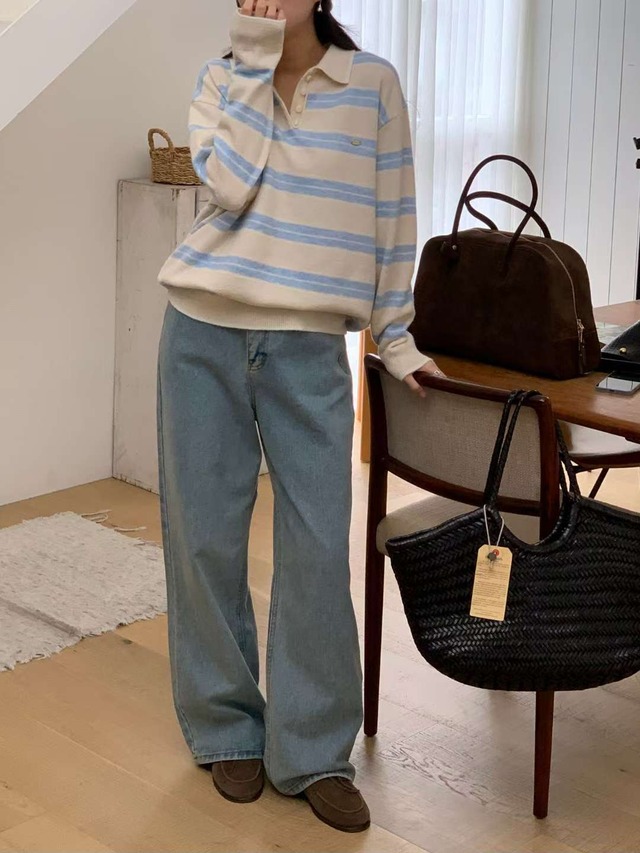 (予約) AREING / Multi dangara knit 2color