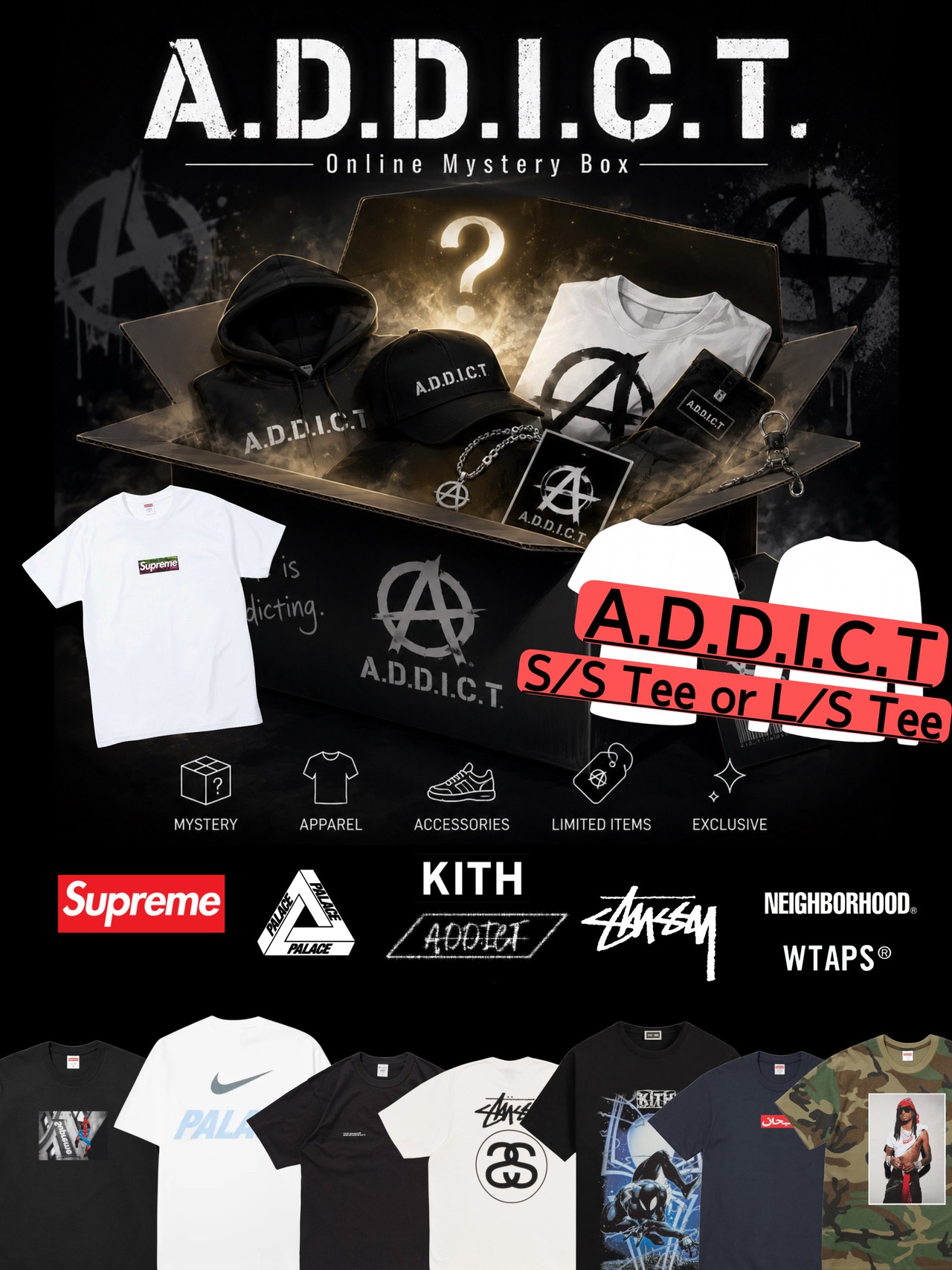 A.D.D.I.C.T Online Apparel Mystery Box