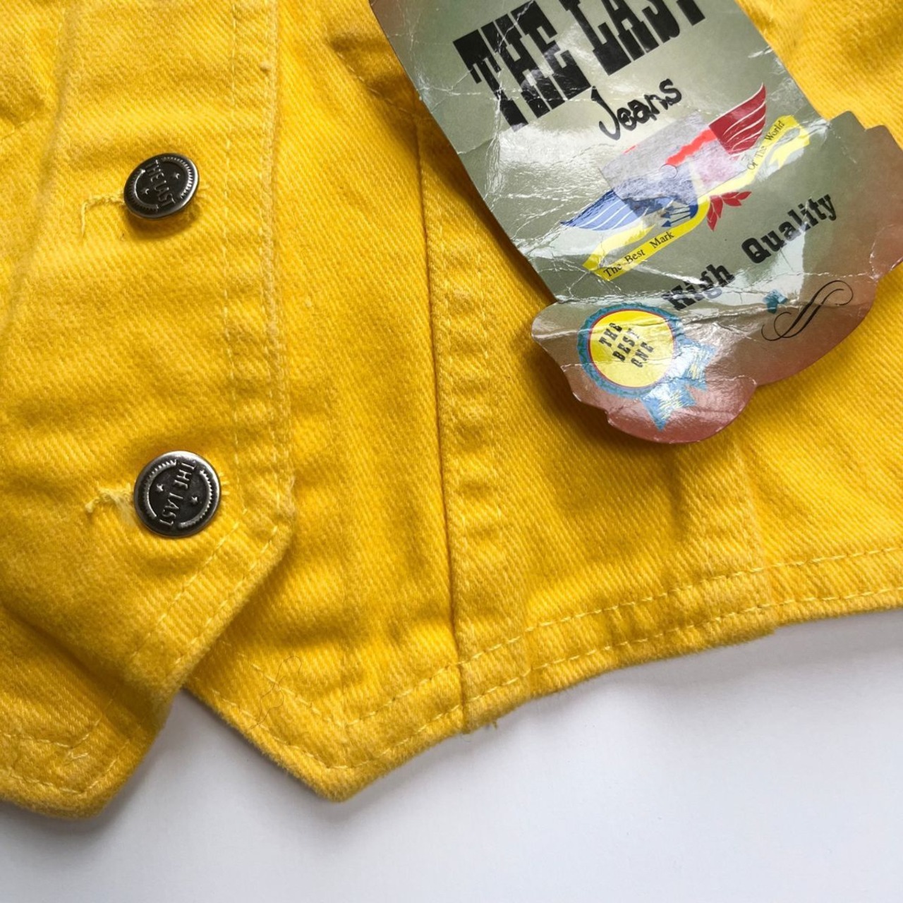 ＜VINTAGE＞Kids  VEST｜デッドストック イエローデニム ベスト ジレ - 6