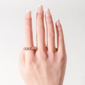 【K18 / 12号】アクアマリン x モルガナイト  ハート連 リング