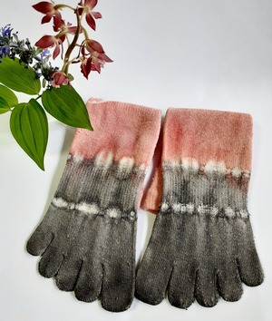 ベンガラ染め5本指くつ下③