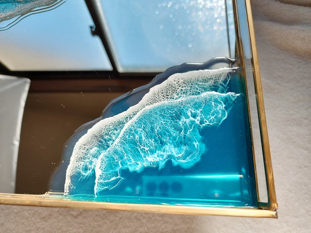 200.オーシャンレジンアート ミラートレイ