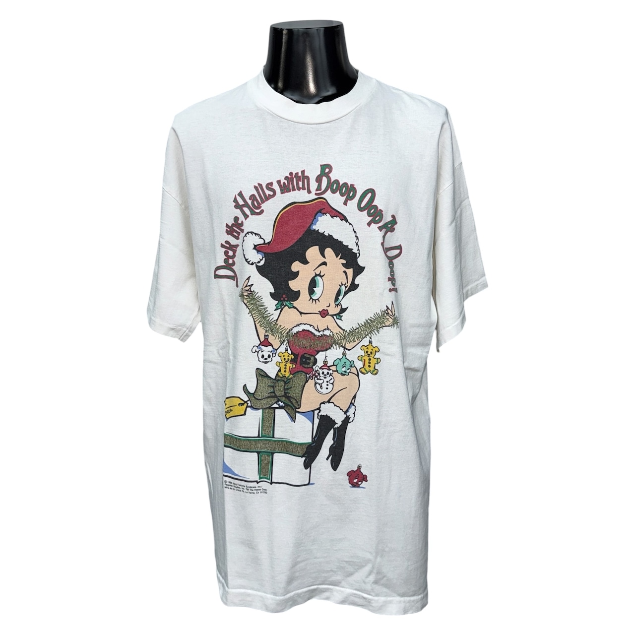 【BETTY BOOP】ベティブープ "DECK THE HALLS" 90's Vintage Tシャツ