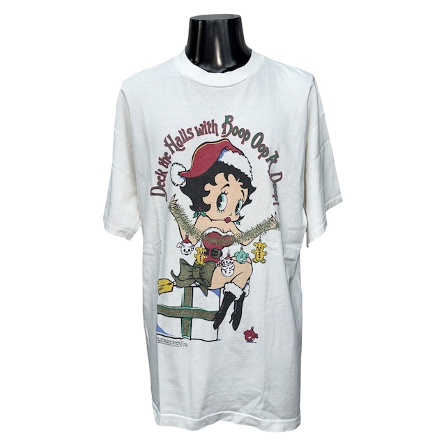【BETTY BOOP】ベティブープ "DECK THE HALLS" 90's Vintage Tシャツ