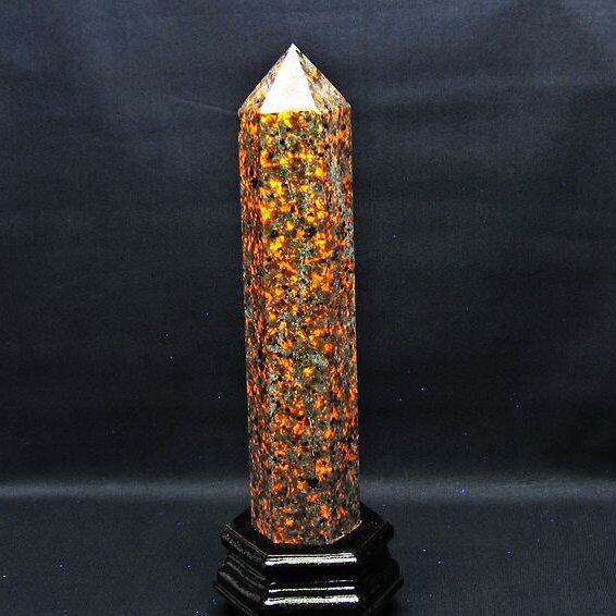 1.2Kg ユーパーライト 六角柱 台座付属 一点物 152-3002