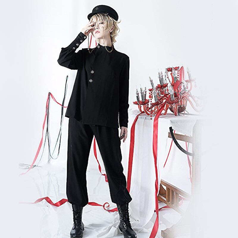 サブカル 服 地雷系 通販 王子 皇子系 ロリータ Princess Chronicles オリジナル パンツ ストレート 刺繍 麗人 ゴシック 闇かわいい