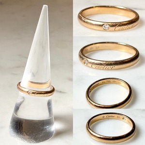 vintage CARTIER k18 gold diamond ring “C de Cartier”