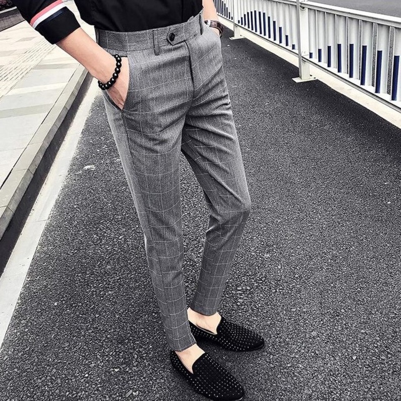 casual 9 point slim fit pants 00370