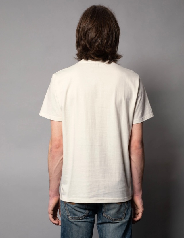 Nudie jeans 2022 ヌーディージーンズ SUMMER COLLECTION Roy Logo Tee Offwhite 半袖teeシャツ ホワイト