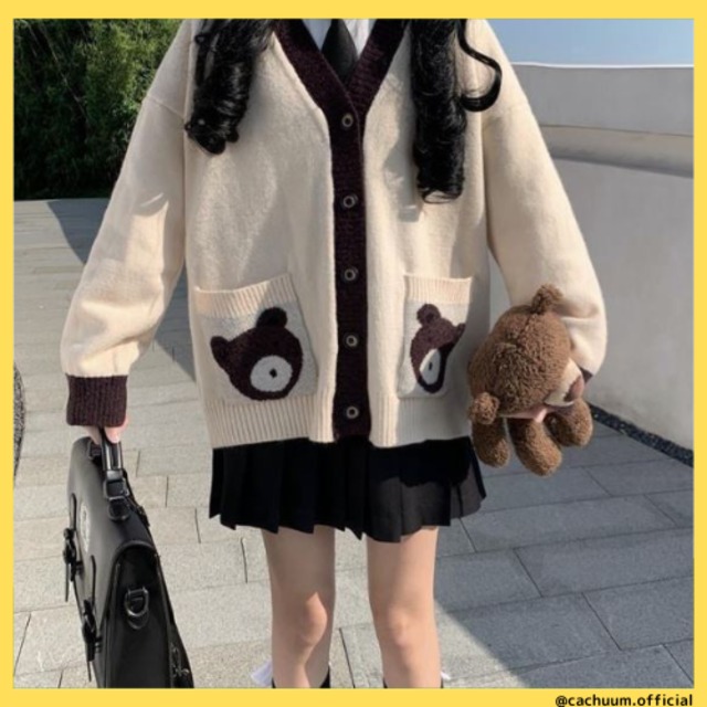 ニットカーディガン/くまさん