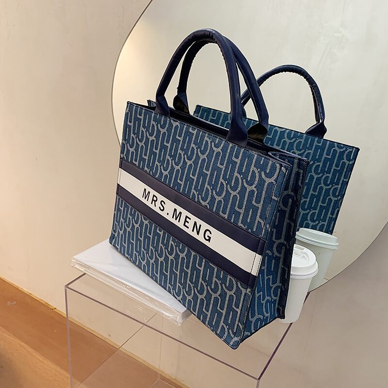 大容量バッグ女性2020新しい流行のファッションネット赤いキャンバスシンプルなワイルドエインスタイルのハンドバッグのビッグバッグバージョン 手作りハンドバック98212944504