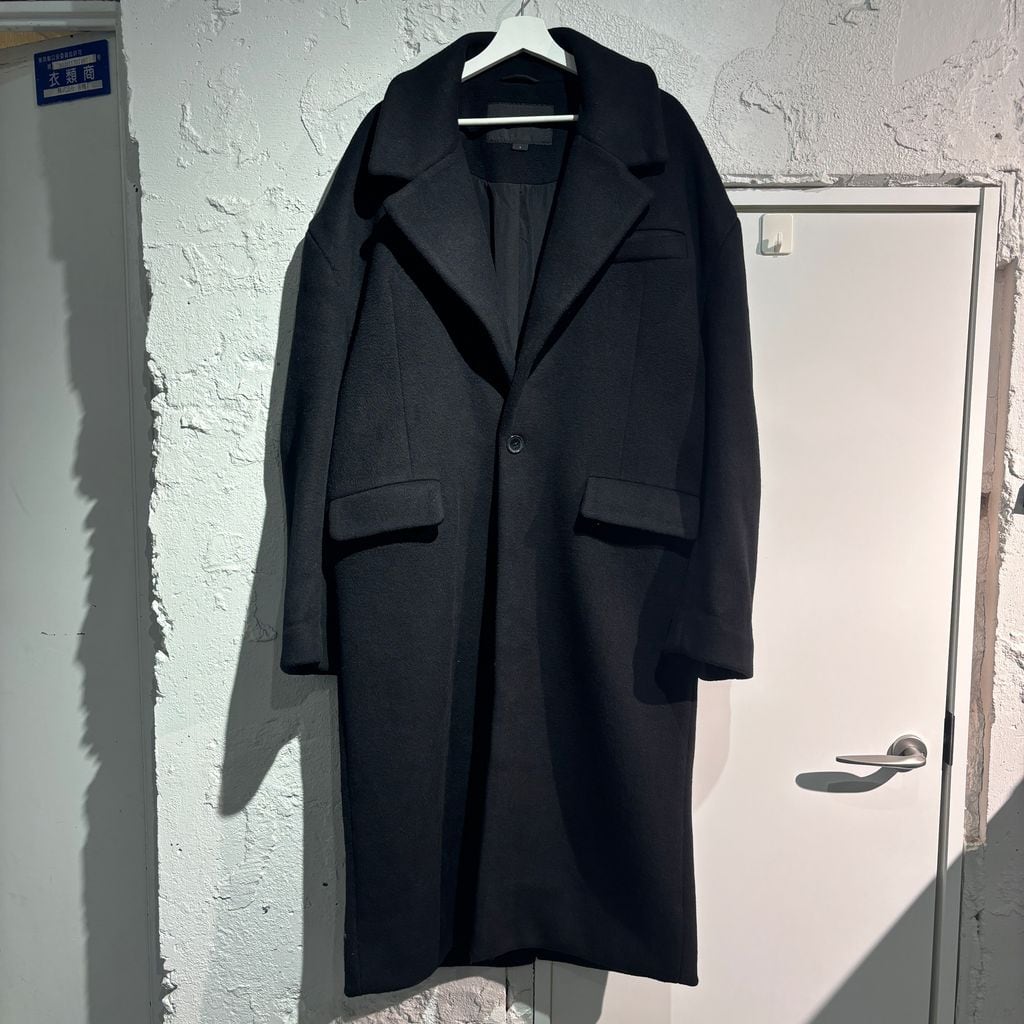 【アメリカ古着❗️】超美品！80sヴィンテージロングコート黒ブラックライナー付き USA VINTAGE MDP MARIO DE PINTO FUR HOODIE WOOL LONG COAT MADE IN