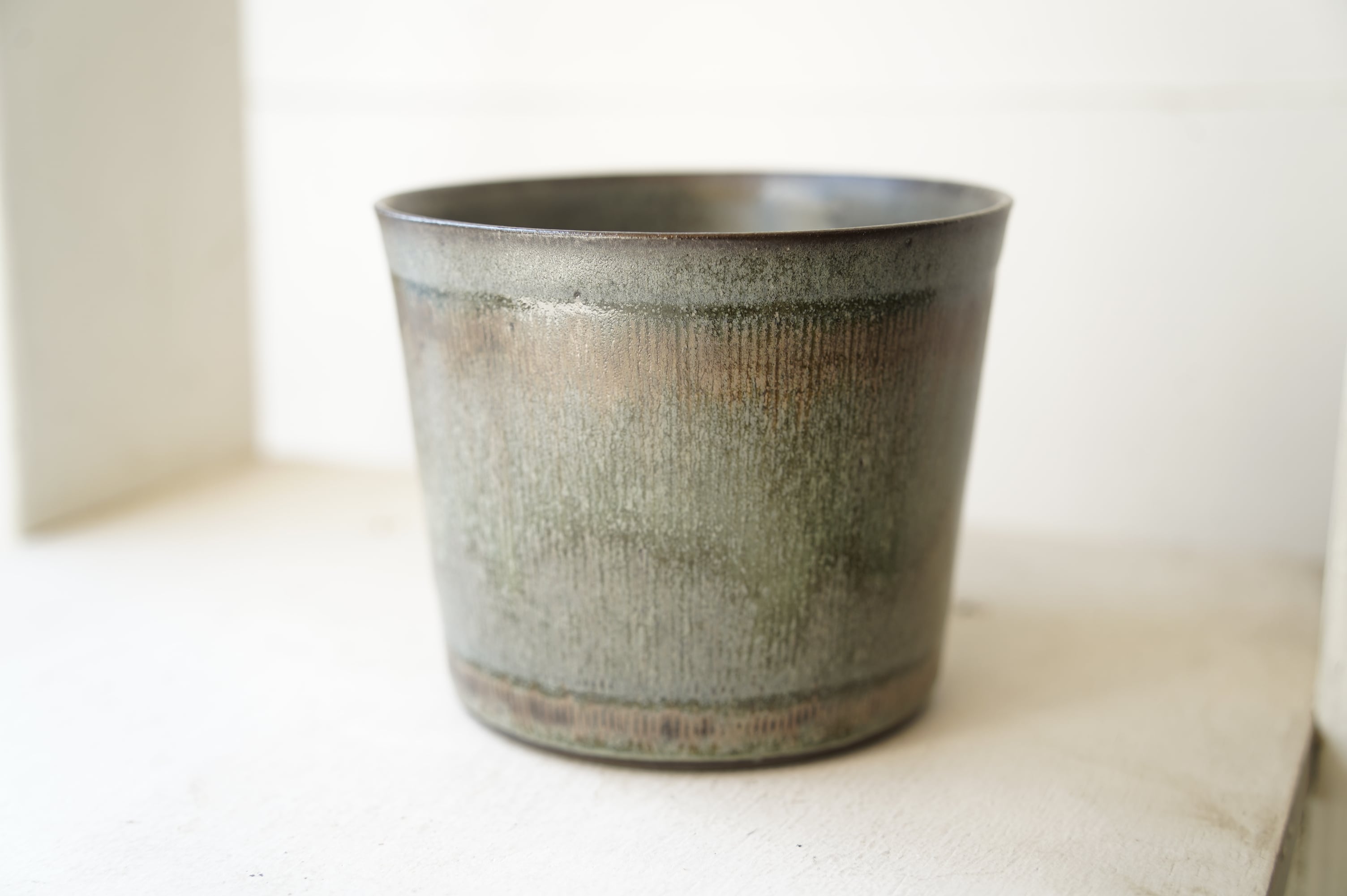 【複数在庫あり】 蕎麦猪口カップ L 線紋 北岡幸士