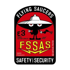 FLYING SAUCERS SAFETY AND SECURITY ステッカー E3