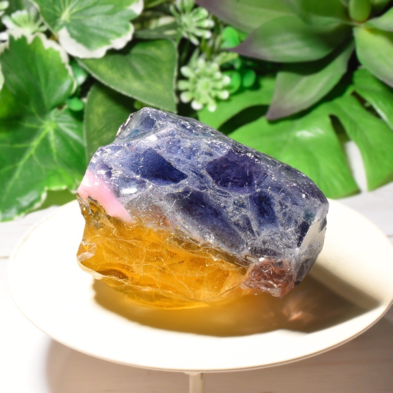 シエラネバダ産 アンダラクリスタル原石 パープルクラッシュゼリーマルチカラー