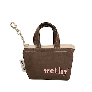 wethy minitote key brown キーホルダー ポーチ