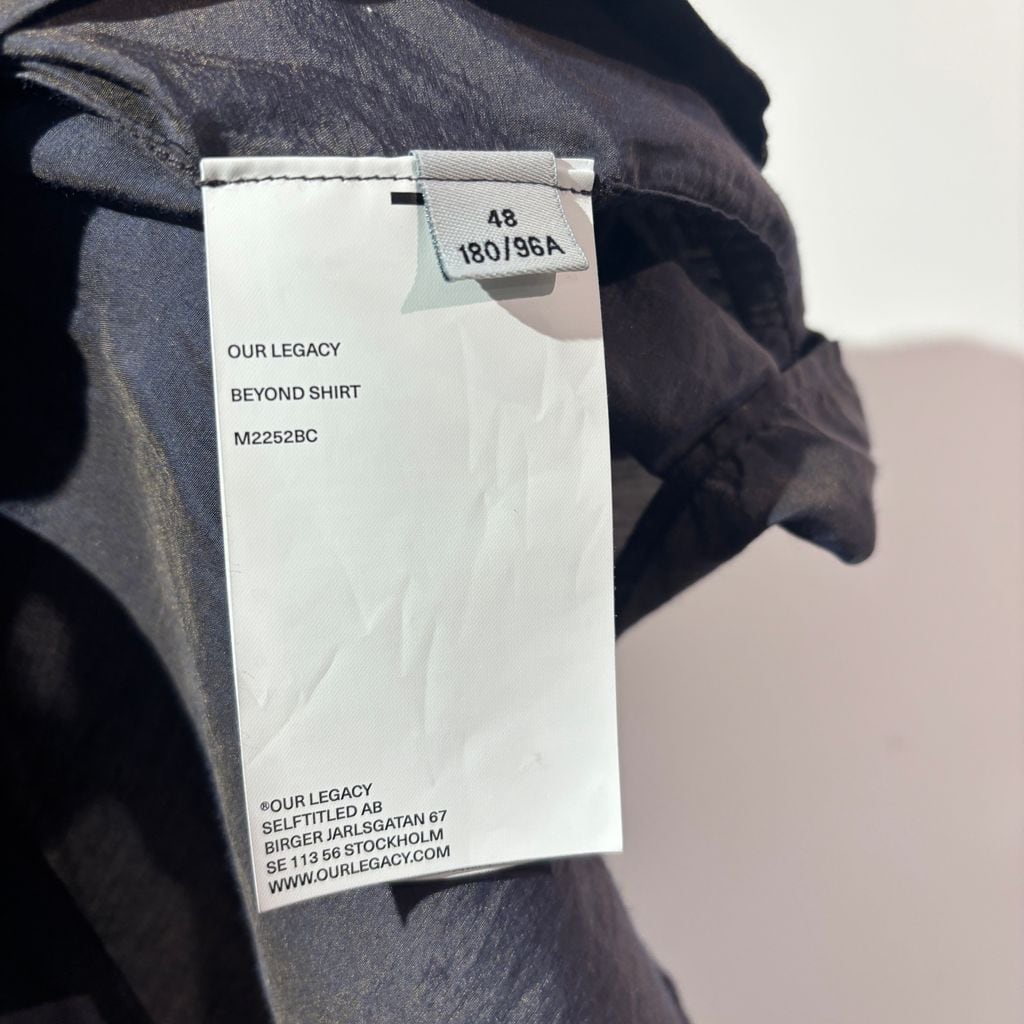 OUR LEGACY アワーレガシー 25SS BEYOND SHIRT Charcoal Bordeaux