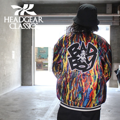 【 hg-jkt-badboy2】HEADGEAR CLASSICS ヘッドギア クラシック "BIGGIE SMALLS -COOGI-" SATIN JACKET BAD BOY サテンジャケット アウター