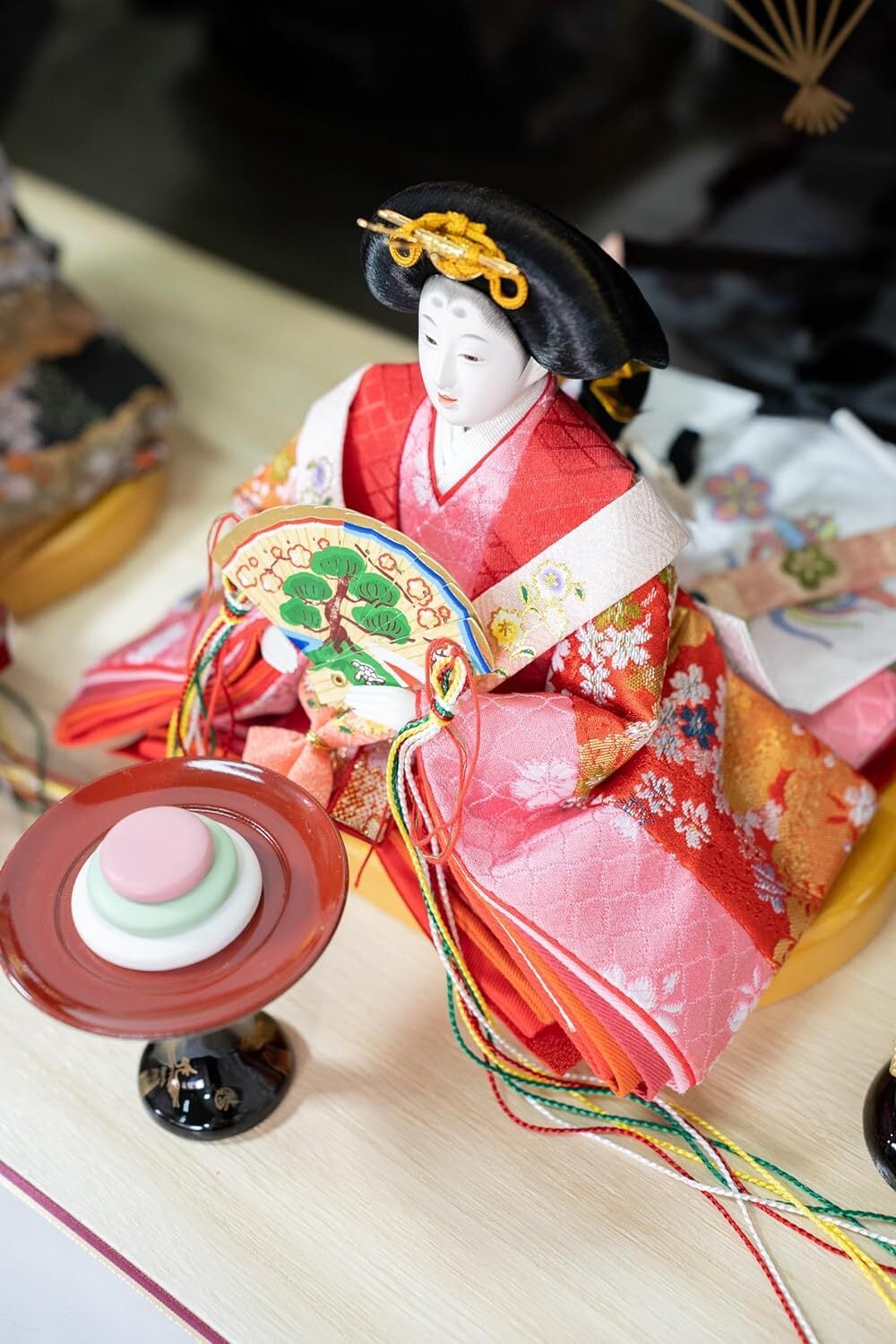 小三五 親王飾り 鞠・小菊柄 紫色 雛人形 ひな人形 ひな祭り 雛祭り 雛