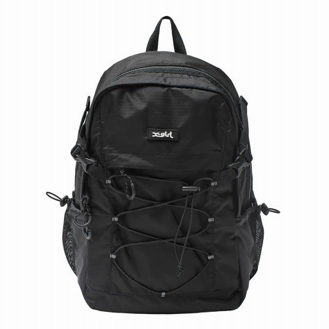 バッグ Xgirl BAGBUNGEE CORD BACKPACK X-girl エックスガール リュック MILLS LOGO RUBBER PATCH BUNGEE CORD