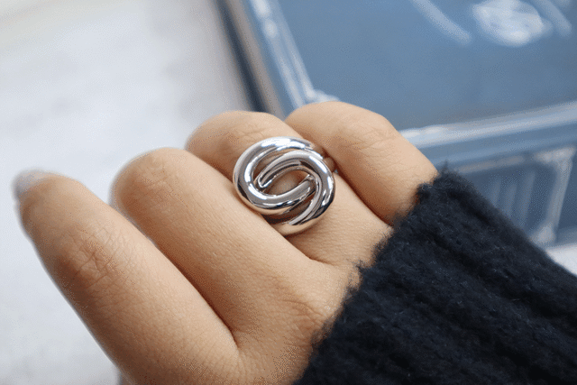 【S925 Silver】Big Cross リング