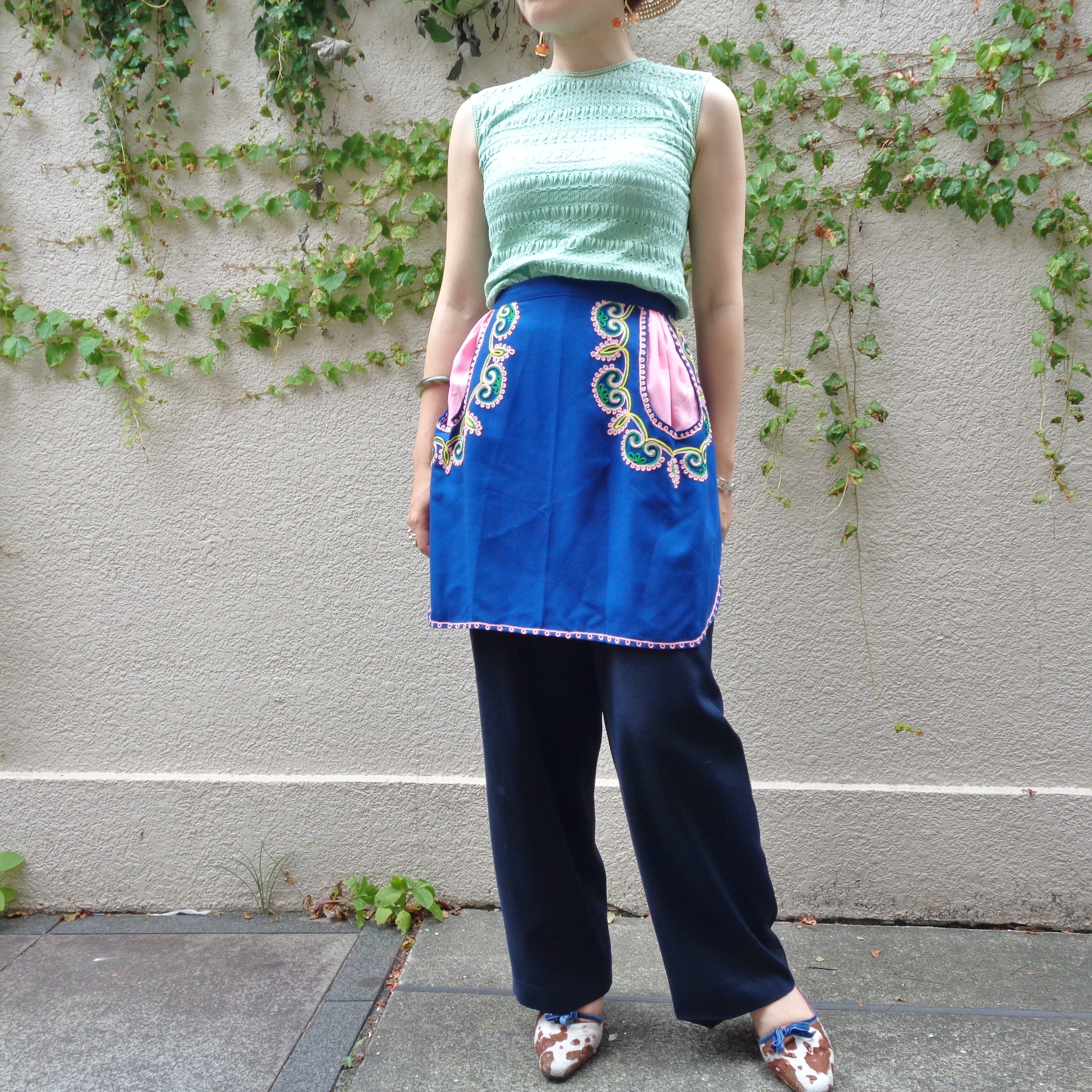 Vintage embroidery apron／ヴィンテージ 刺繍 エプロン | BIG TIME