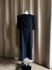 MADE IN JAPAN black drape dress-5235-4