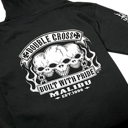 TRAVIS WALKER Double Crossパーカー ブラック TRAVIS WALKER DOUBLE CROSS トラヴィスワーカー ダブルクロス