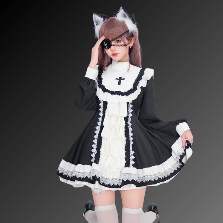 サブカル 服 地雷系 通販 ハロウィン コスプレ 衣装 ダークファッション ワンピース